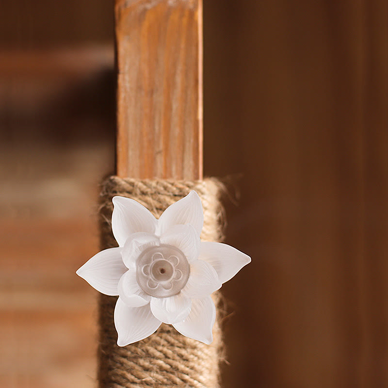 Mini Lotus Liuli Crystal Healing Meditation Stick Incense Burner - Image 19