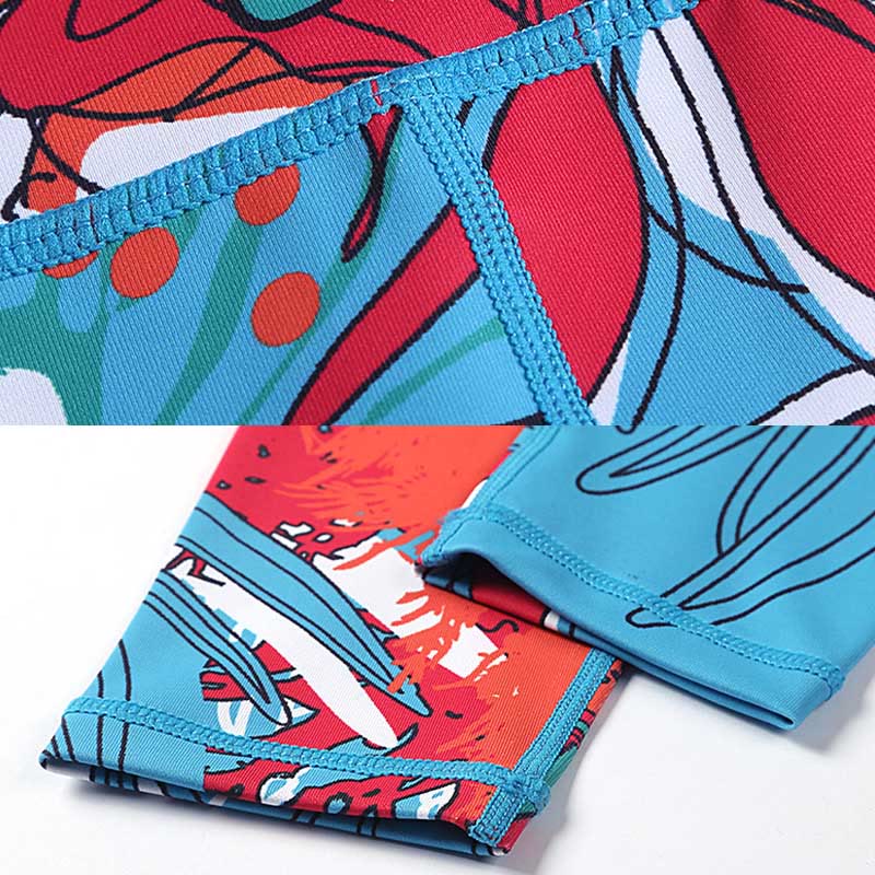 Colorful Flower Petal Leaves Print Sports Exercise Fitness High Waist Leggings Women's Yoga Pants - Image 24