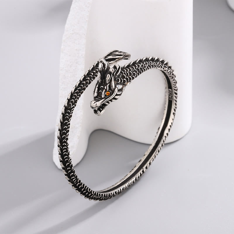 Dragon Scales Pattern Luck Protection Bracelet Bangle