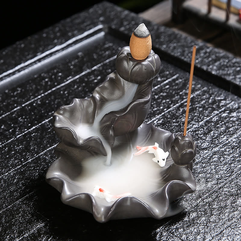 Koi Fish Lucky Incense Burner Decoration
