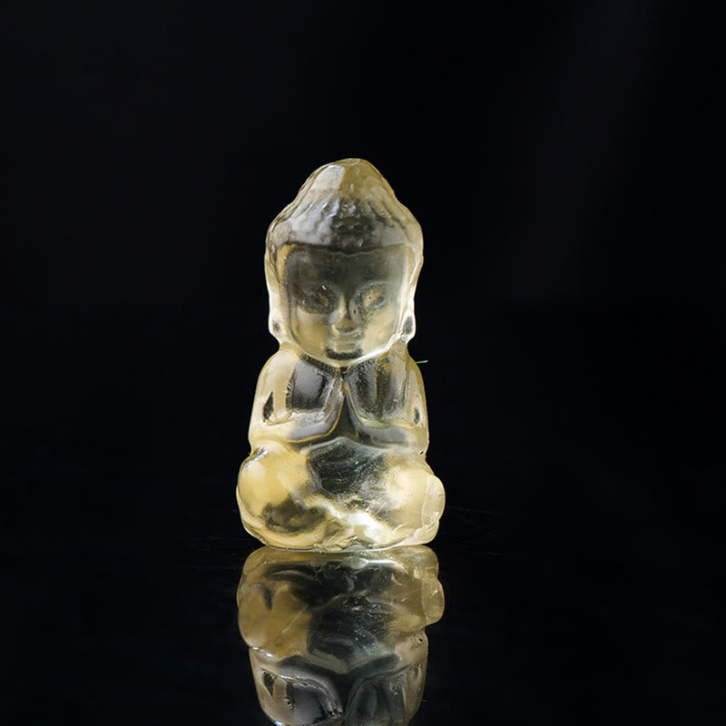 Various Crystal Amethyst Pink Crystal White Crystal Citrine Buddha Carved Spiritual Healing Necklace Pendant Decoration - Image 13