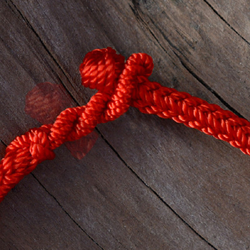 Tibetan Handmade Eight Thread Peace Knot Protection Braided String Bracelet - Image 5