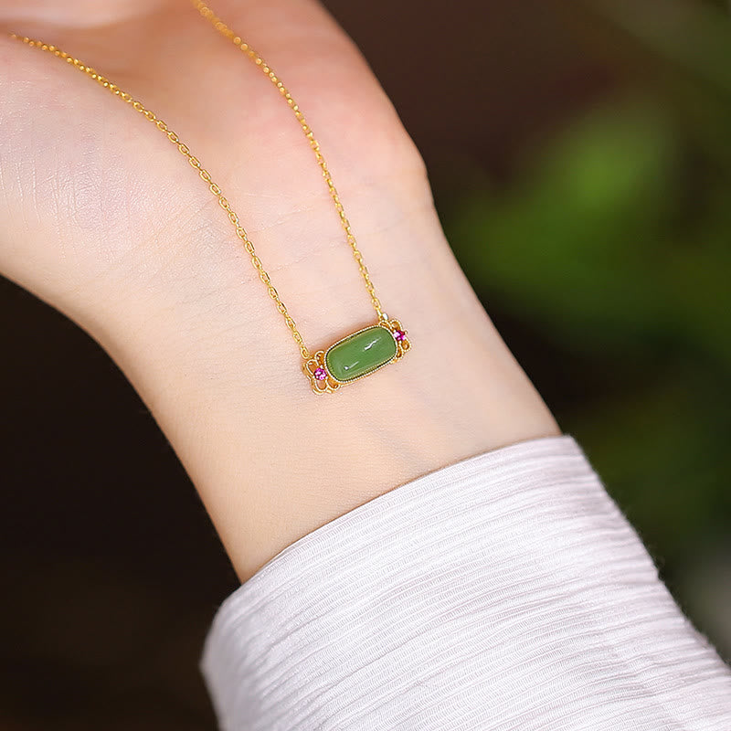 925 Sterling Silver Natural Hetian Jade Cyan Jade Luck Laughing Buddha Butterfly Necklace Pendant - Image 24