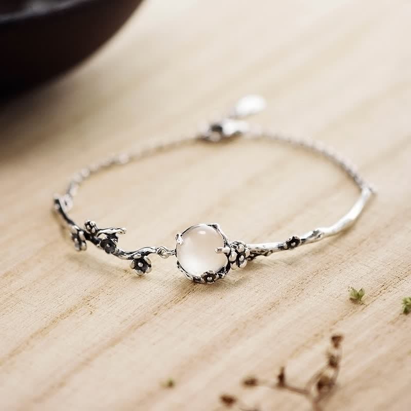 Plum Blossom Chalcedony Positive Bracelet