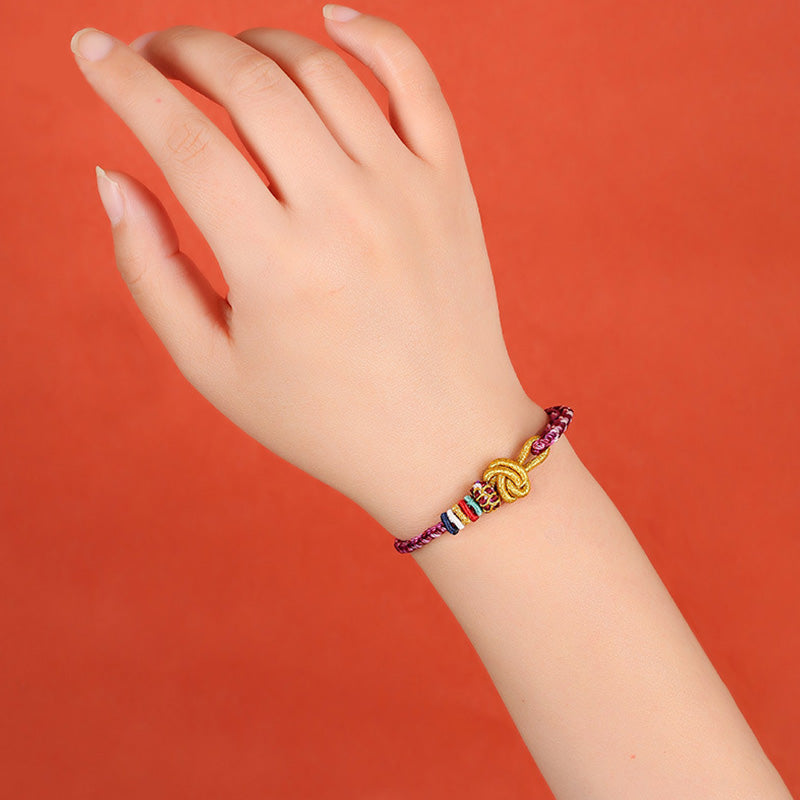 Handmade Dunhuang Colorful Rope Protection Braid String Bracelet - Image 11