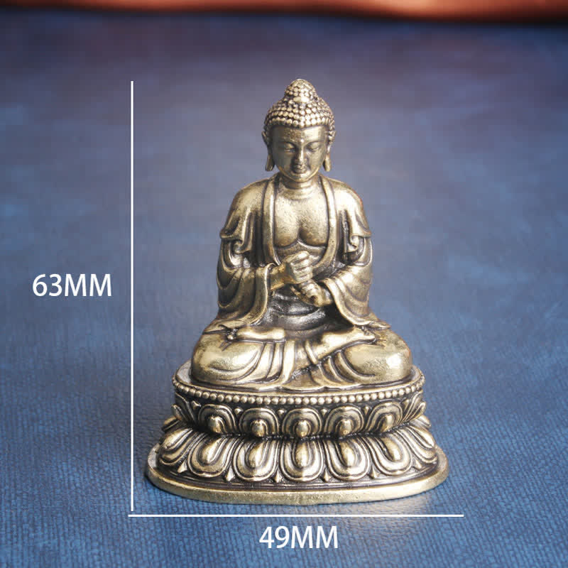 Tathagata Buddha Serenity Copper Statue Decoration - Image 8