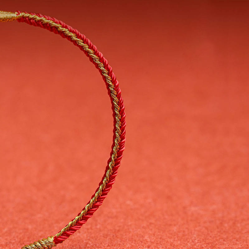 Handmade Chinese Zodiac Rabbit Rooster Rat Horse Dragon Protection Braid String Bracelet - Image 6