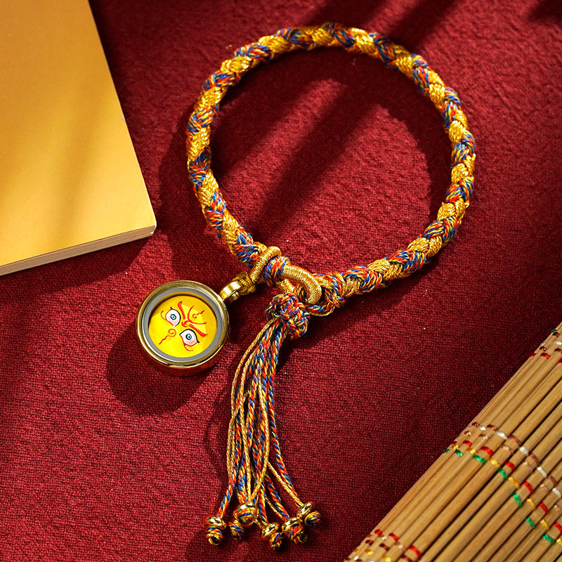 Handmade Tibetan Five God Of Wealth Dragon Scale Rope Luck Braid Bracelet