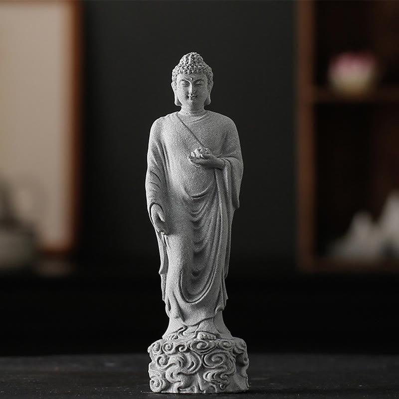 Meditation Buddha Auspicious Clouds Design Serenity Home Decoration