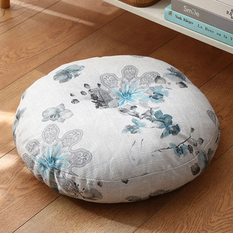 Lotus Simple Pattern Linen Meditation Seat Cushion Home Living Room Decoration - Image 19