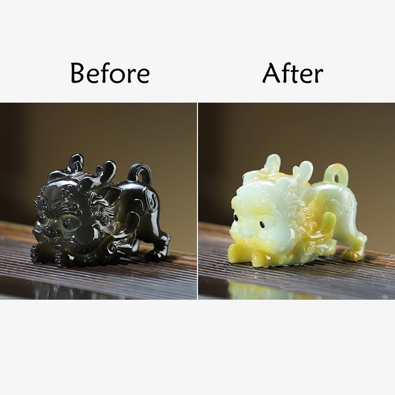 Color Changing Small PiXiu Ingot Resin Tea Pet Wealth Home Figurine Decoration - Image 4