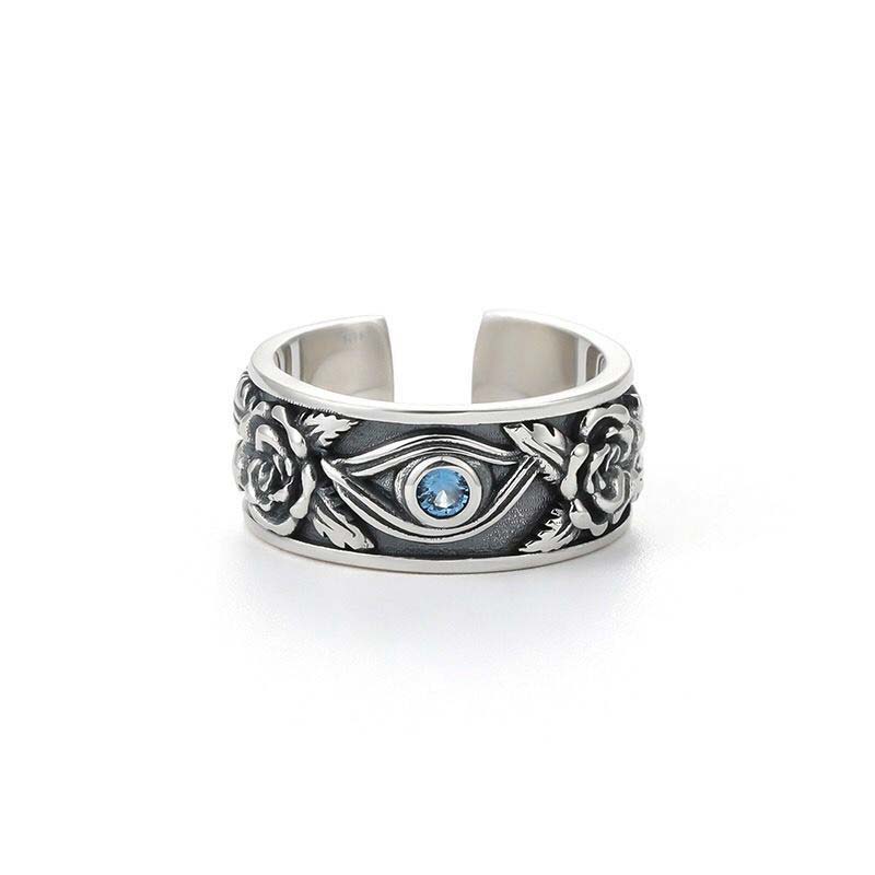 Eye Of Horus Crystal Protection Adjustable Ring - Image 5