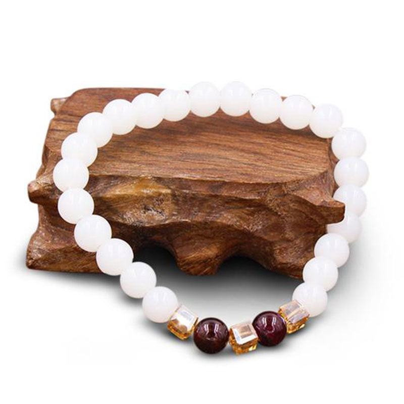 Natural White Jade Protection Bracelet - Image 3