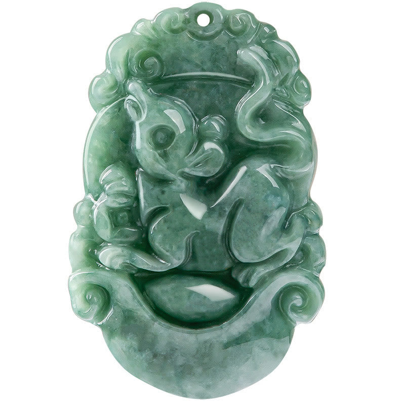 Natural Jade 12 Chinese Zodiac Prosperity Necklace Pendant - Image 15