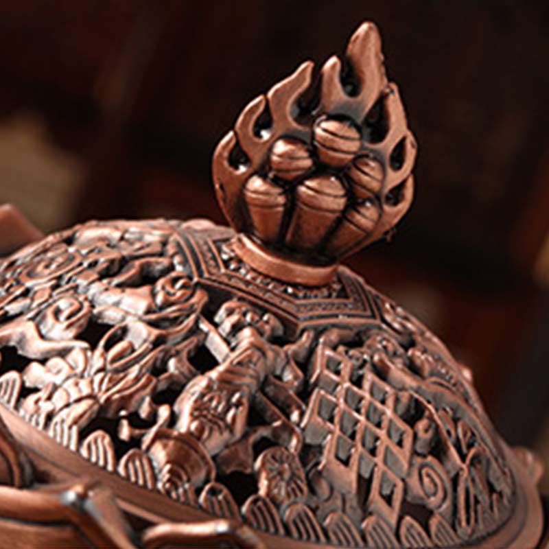 Tibetan Lotus Shaped Purify Incense Burner - Image 7