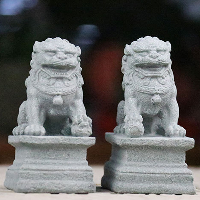 Lion Fu Foo Dogs Elephant Ward Off Evil Blessing Home Decoration