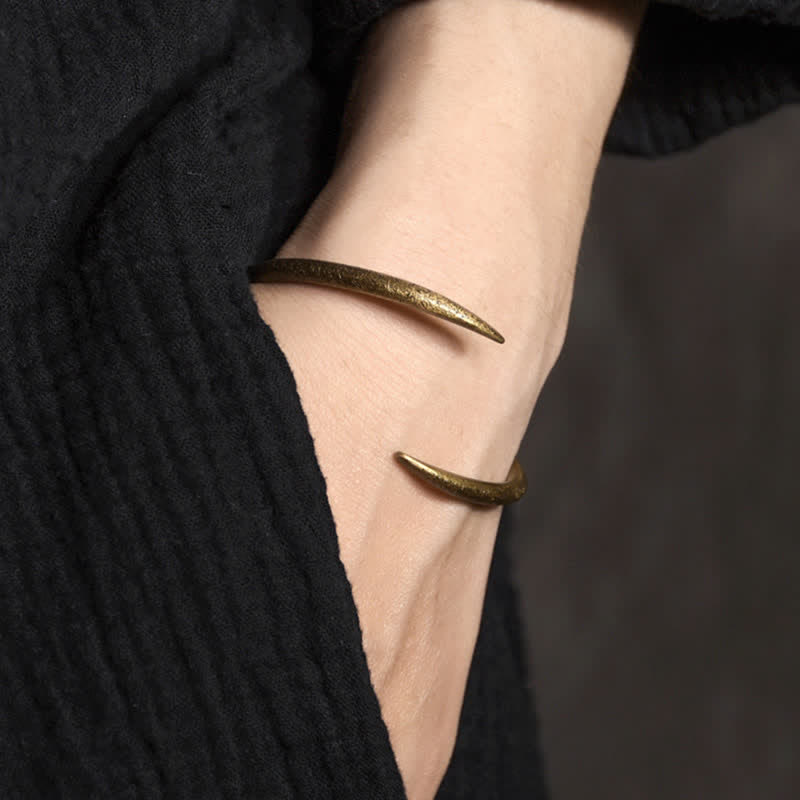 Simple Design Copper Luck Adjustable Cuff Bracelet - Image 2