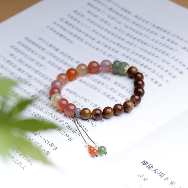 Kuka Seed Yanyuan Agate Hetian Jade Wealth Protection Bracelet - Image 5