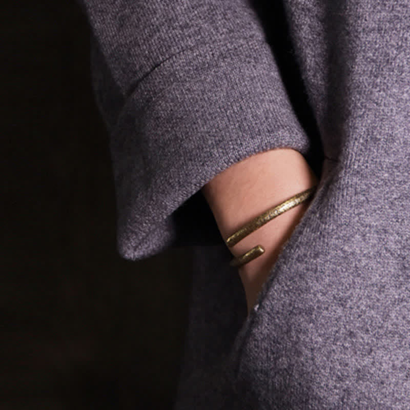 Rustic Design Copper Balance Adjustable Cuff Bracelet - Image 2