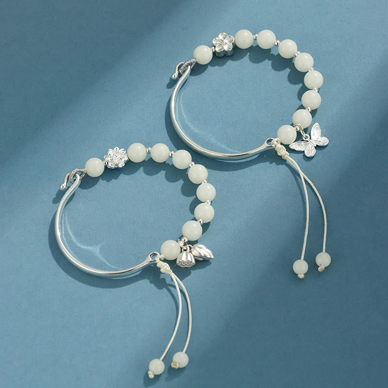 Bodhi Seed Butterfly Lotus Luck Wealth Bracelet Bangle - Image 9
