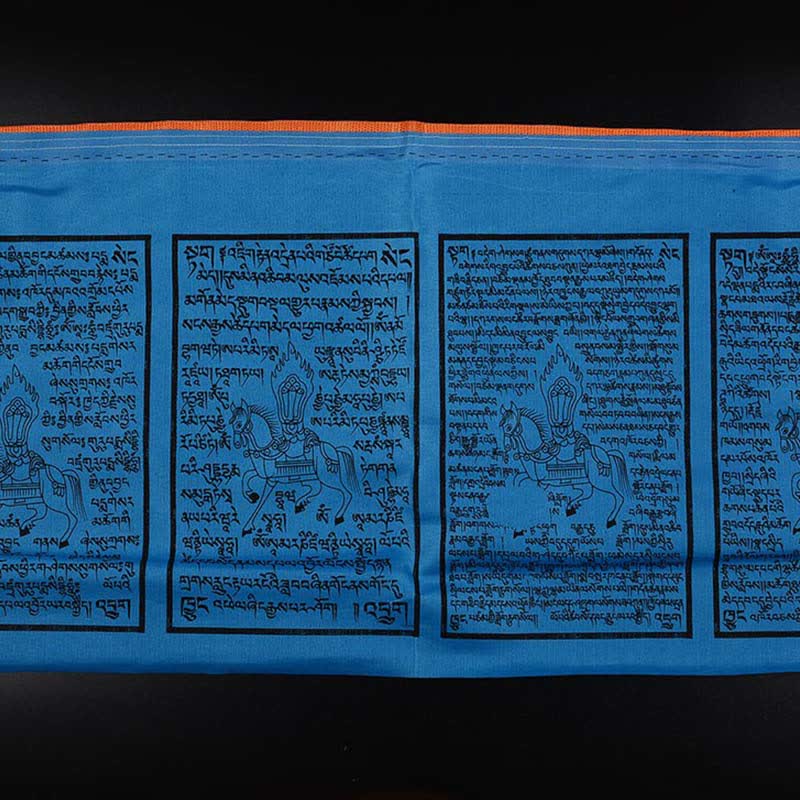 Tibetan 5 Colors Windhorse Auspicious Outdoor 25 Pcs Prayer Flag - Image 17