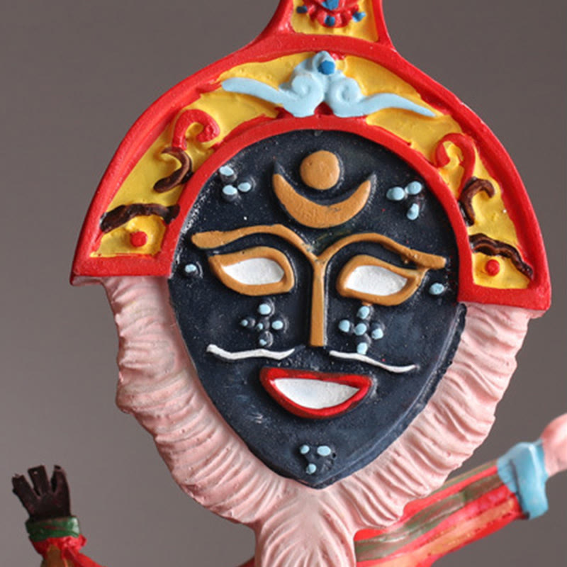 Tibetan Opera Face Mask Puppet Home Office Car Decoration Ornament - Image 11