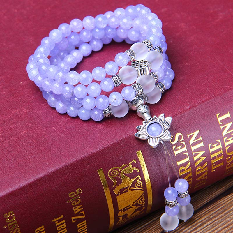 Purple Jasper Bead Strength Bracelet Mala - Image 3