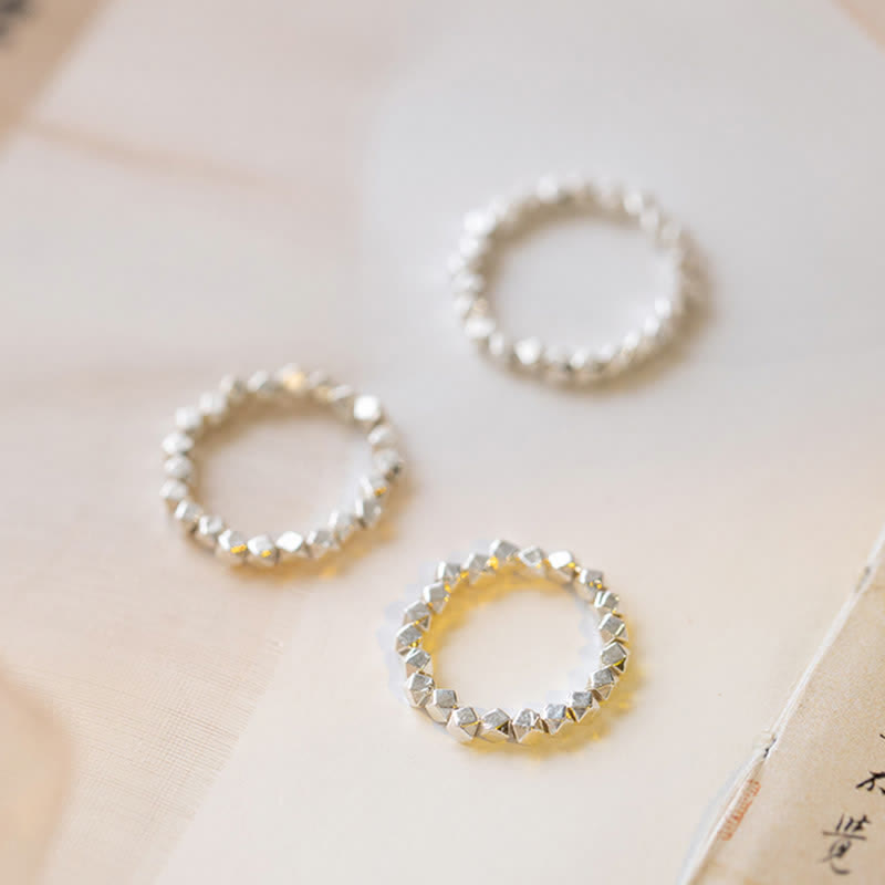 925 Sterling Silver Beaded Blessing Ring - Image 7