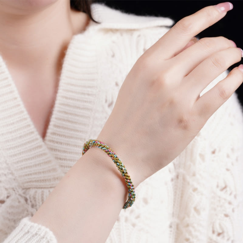 Colorful Rope Luck Handcrafted Braided Child Adult Bracelet - Image 8