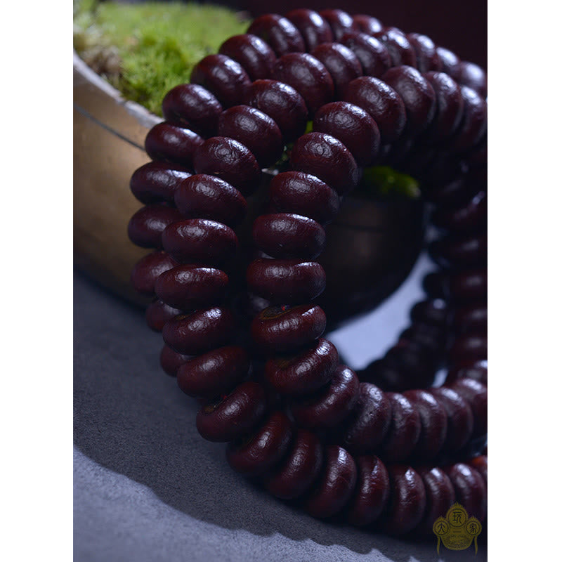 Natural Tibet 108 Mala Beads Purple Bodhi Seed Wealth Bracelet - Image 11