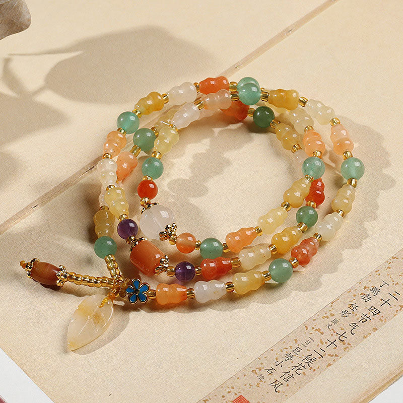 Golden Silk Jade Gourd Wealth Bracelet - Image 3
