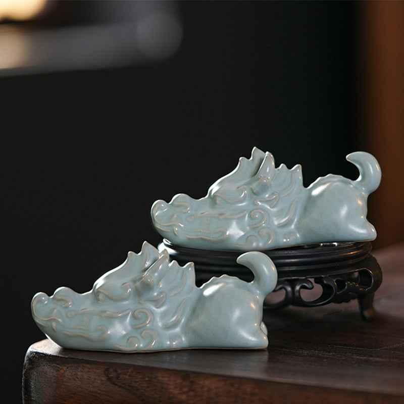 Year Of The Dragon Luck Ceramic Tea Pet Home Figurine Decoration