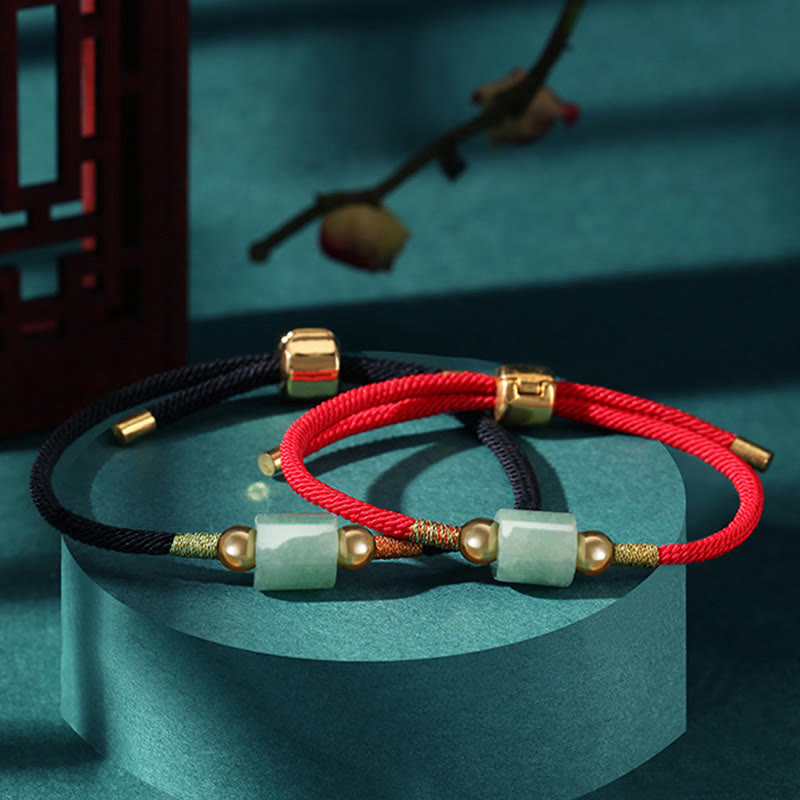 Tibet Handmade Green Aventurine Red Stone Malachite Luck Protection Braided Rope Bracelet - Image 13