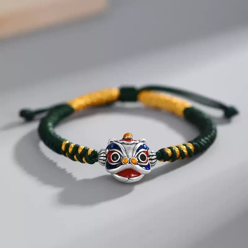Handmade Dancing Lion Luck Braided String Bracelet - Image 10
