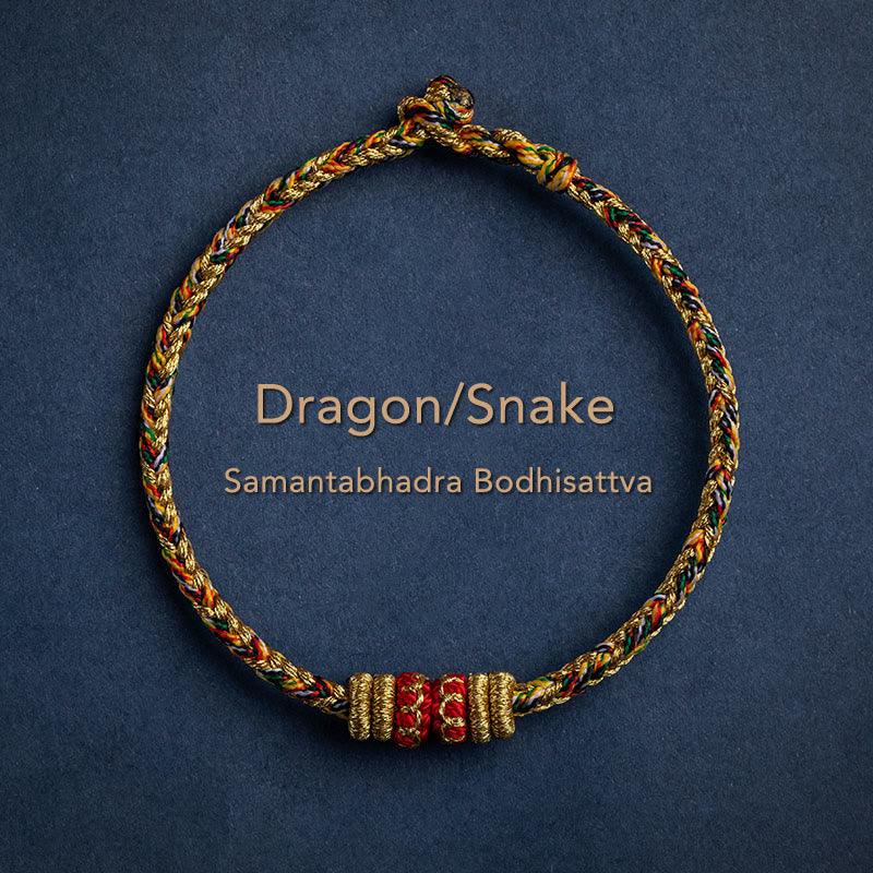 Tibet Handmade Chinese Zodiac Natal Buddha Luck Strength Braided String Bracelet - Image 16