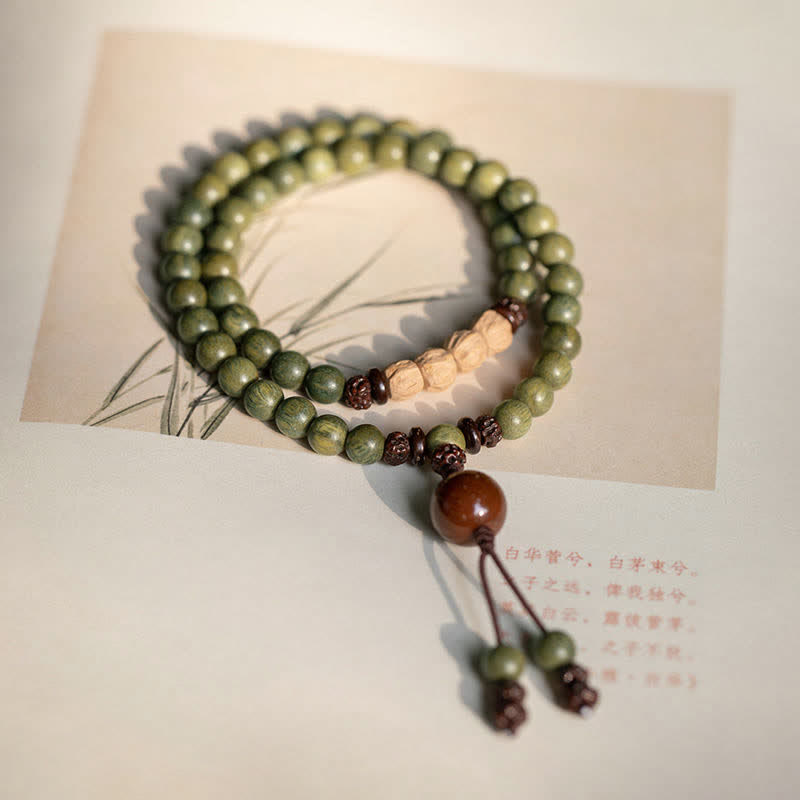 Green Sandalwood Positive Peace Bracelet - Image 5