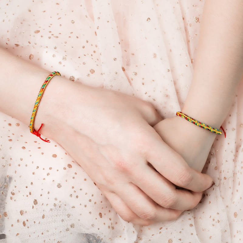 925 Sterling Silver Dragon Boat Festival Fu Character Zongzi Pattern Luck Handmade Multicolored Child Adult Bracelet - Image 5