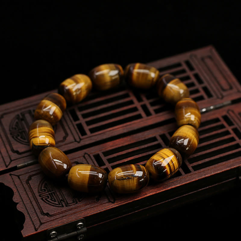 Natural Tiger Eye Stone Integrity Willpower Bracelet