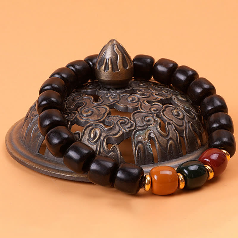 Ebony Wood Rosewood Peace Balance Bracelet - Image 4
