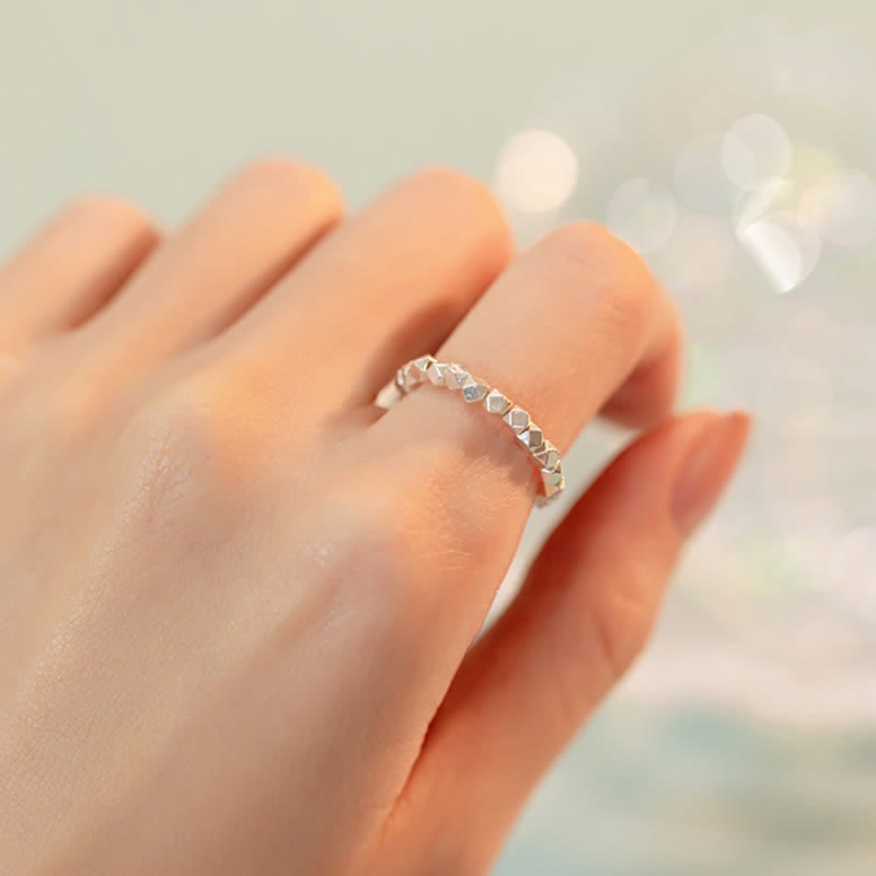 925 Sterling Silver Beaded Blessing Ring - Image 4