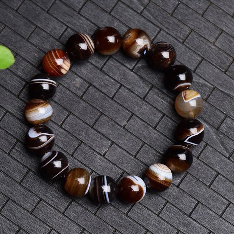 Tibetan Sardonyx Happiness Positive Bracelet - Image 8