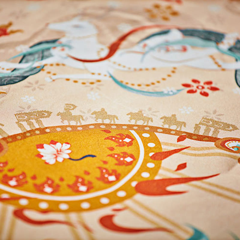 Dunhuang Riyue Mountain 100% Mulberry Silk Scarf Dunhuang Shawl - Image 5