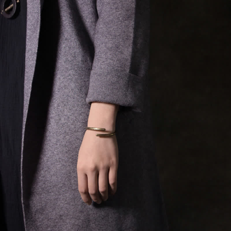 Rustic Design Copper Balance Adjustable Cuff Bracelet - Image 5