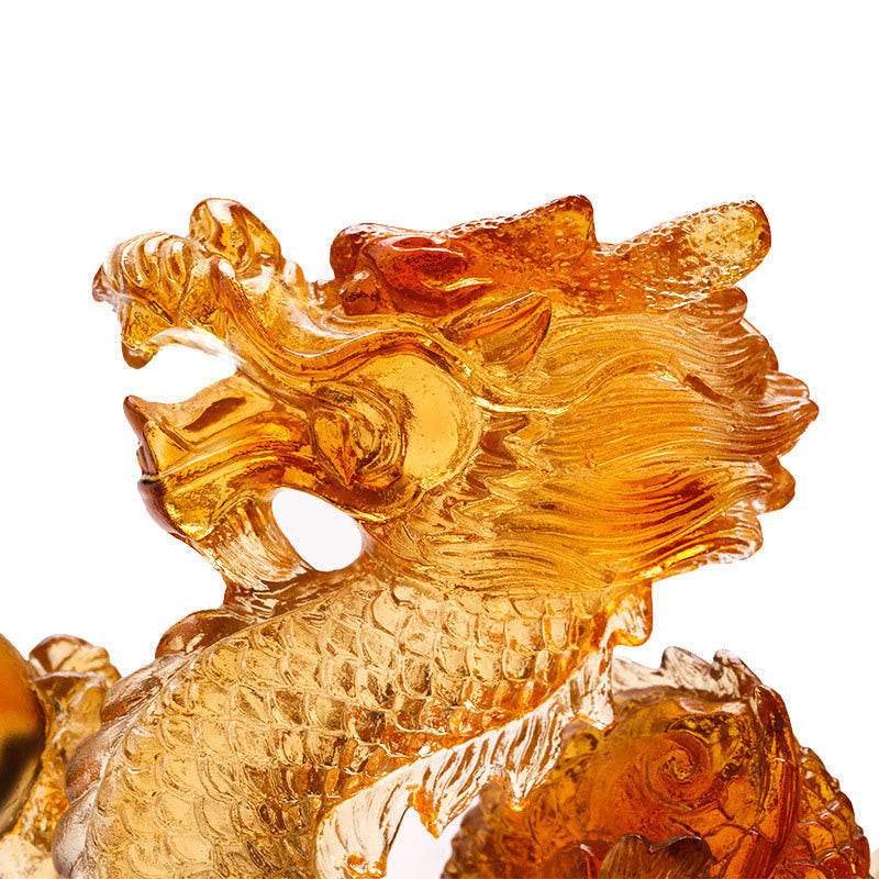 Handmade Multicolored Dragon Liuli Crystal Art Piece Protection Home Office Decoration - Image 10