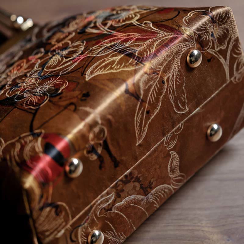 Painting of Lady of Guoguo on a Spring Outing Metal Handle Handbag - Image 7