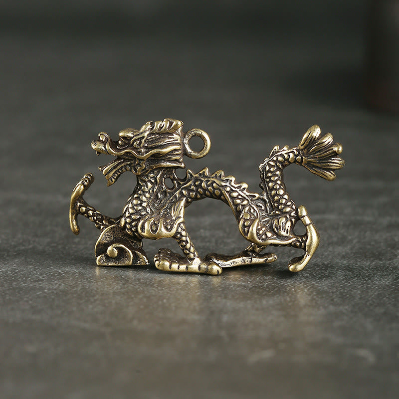 Year Of The Dragon Mini Brass Dragon Luck Protection Home Decoration