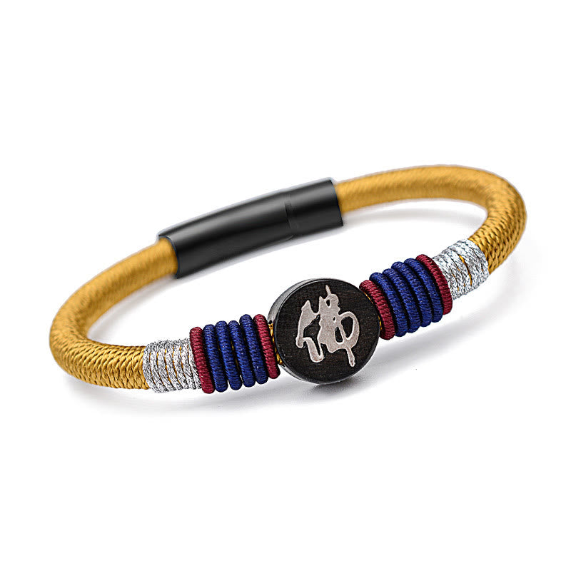 Buddha Character Ebony Handcrafted Rope Bracelet - Image 12