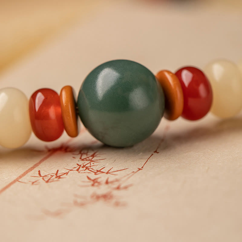 Bodhi Seed Lotus Pod Charm Peace Double Wrap Bracelet - Image 9