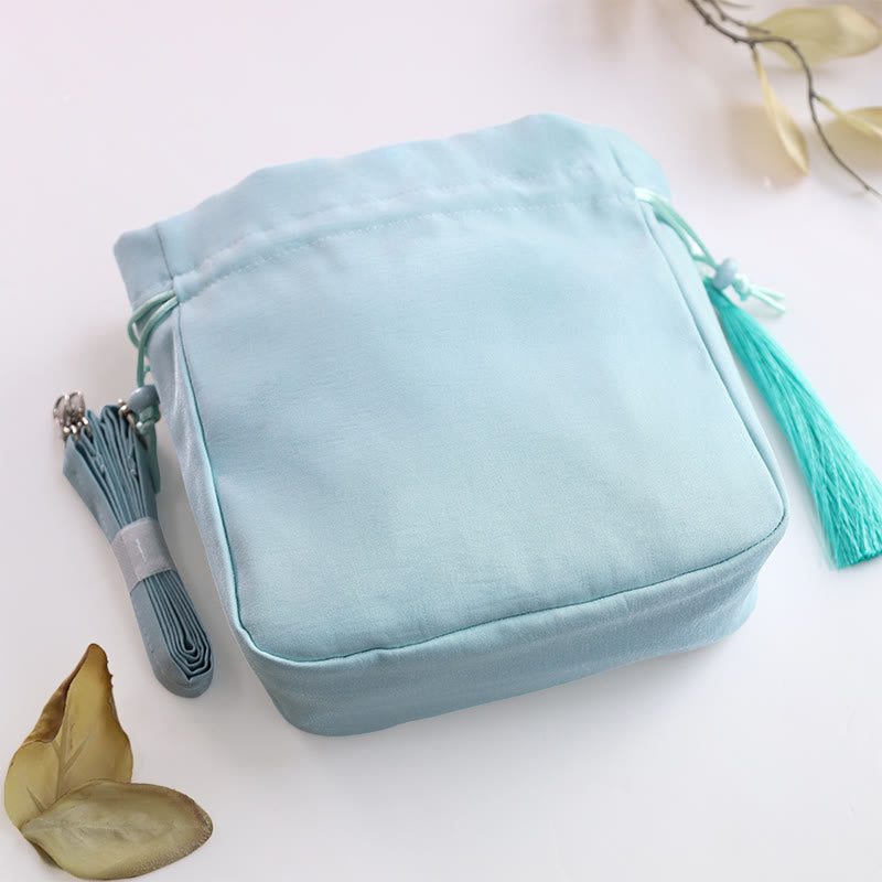 Embroidered Flowers Wisteria Lily Cotton Linen Tote Crossbody Bag Shoulder Bag Handbag - Image 4