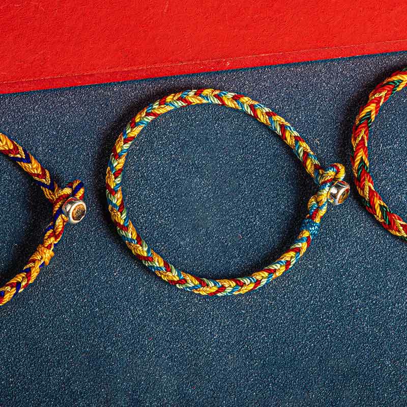 "May you be safe and sound all year round" Lucky Multicolored Bracelet - Image 5